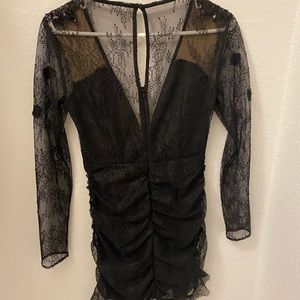 Womens Daisy Lace Mini Clubwear Dress S